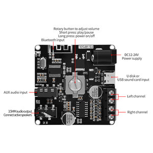 YS-T50L für 5.1 Stereo Digital Power Amplifier Board Modul mit einstellbaren hohen niedrigen Frequenzen programmier bar - Product Image 4