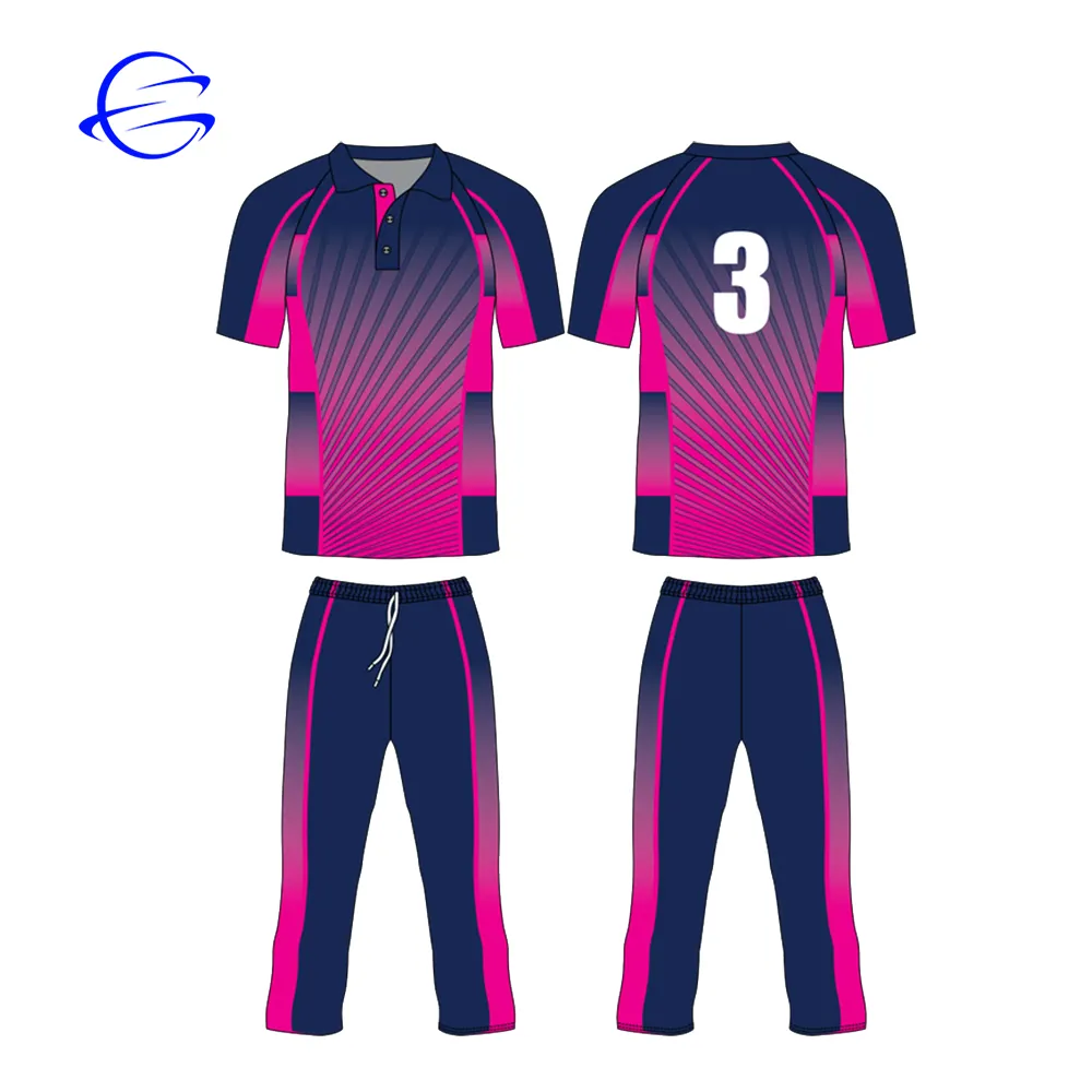 2019 Meito nuevo personalizado sublimación ropa deportiva Jogging traje personalizado equipo logotipo impreso Cricket Jersey