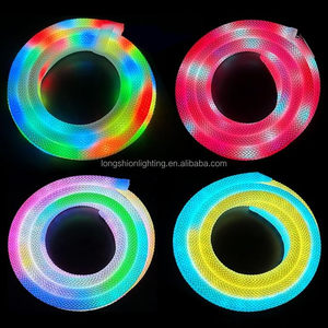 แถบไฟนีออน LED ประดับ360องศาทำจากซิลิโคนมีความยืดหยุ่นสี RGB แบบยืดหยุ่นได้สำหรับตกแต่งคริสต์มาสแบบหรูหรา DC5V - Product Image 1