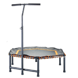 Sechs kantform 48-Zoll-Trampolin für Frauen Adult Safety Pad Jump Sports Safe mit T-förmigem Handlauf