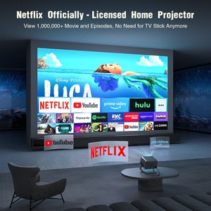 מקרן חכם נייד עם בהירות גבוהה 1080p HD מלא מיקוד אוטומטי wifi6 5w רמקול פלט אנדרואיד 9 מערכת הפעלה מבוססת