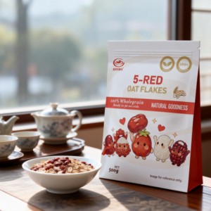 Cereali Istantanei al Grano D'Orzo Rosso, Datteri Rossi e Bacche di Goji per Bambini, Neonati e Adulti - Colazione Salutare - Product Image 4