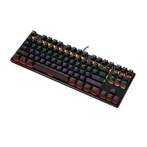 Teclado mecánico K400 para videojuegos, accesorio con cable usb, 87 teclas, multifuncional, fresco con luces, nuevo diseño personalizado - Product Image 1