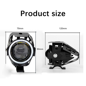 Siêu Sáng U7 Xe Máy Đèn Pha 12V DRL Đôi Mắt Thiên Thần Đèn Pha Lần Lượt Tín Hiệu Làm Việc Đuôi Đèn Xe Máy <span class=keywords><strong>LED</strong></span> Đèn Sương Mù Phụ Trợ - Product Image 3