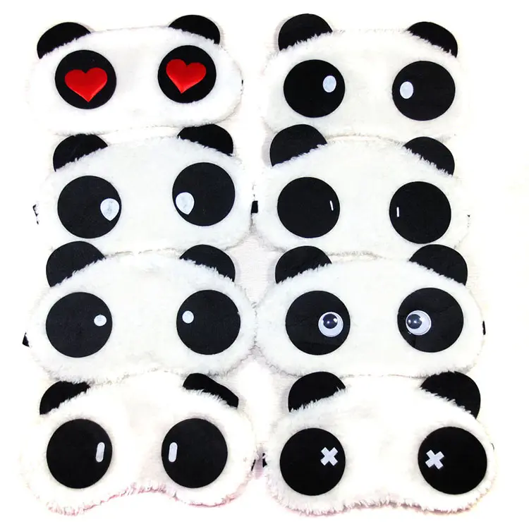 Panda Eye Mask Women Plush Animal Mouse Bear Eye Cover Cute Plush Eye Mask Girl Toy Suitable For Travel Home Party Eyeshade