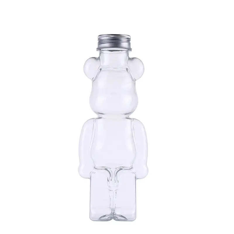 500ml Brick Bear Inspirado Suco Garrafa Portátil Beber Brinquedo Recipiente De Armazenamento De Plástico Home Decor Bear Shaped Beverage Bottle