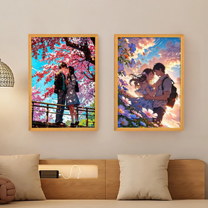 Hot bán tùy chỉnh LED ánh sáng ban đêm 3D khung ảnh bằng gỗ với 3 màu sắc nghệ thuật Deco Thiết kế hộp bóng cho các cặp vợ chồng phòng ngủ trang trí nội thất đèn - Product Image 6