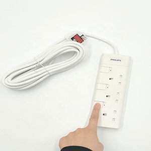 Surge Protector Wall <strong>Mount</strong> <strong>UK</strong> Extension Power Strip 5 AC Outlets 2 USB Ports Power Extension Socket - Product Image 6