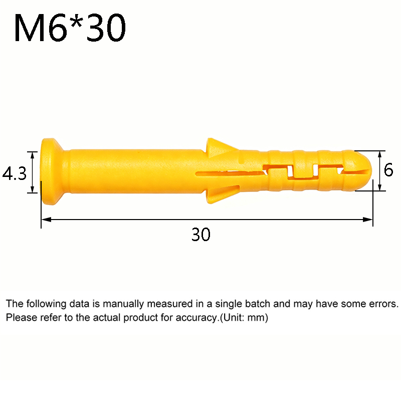 M6 * 30mm (50 pièces)