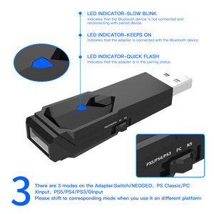 Adaptador de mando USB, convertidor compatible con PS5/PS4/PS3/Switch OLED/NEOGEO/PC, conexión de dispositivo - Product Image 2
