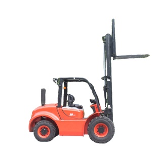 Almacén Todo Terreno Industria Apilador de baterías Carretilla elevadora Pila Camión Paleta Diesel Offroad Mini Carretillas elevadoras de ruedas