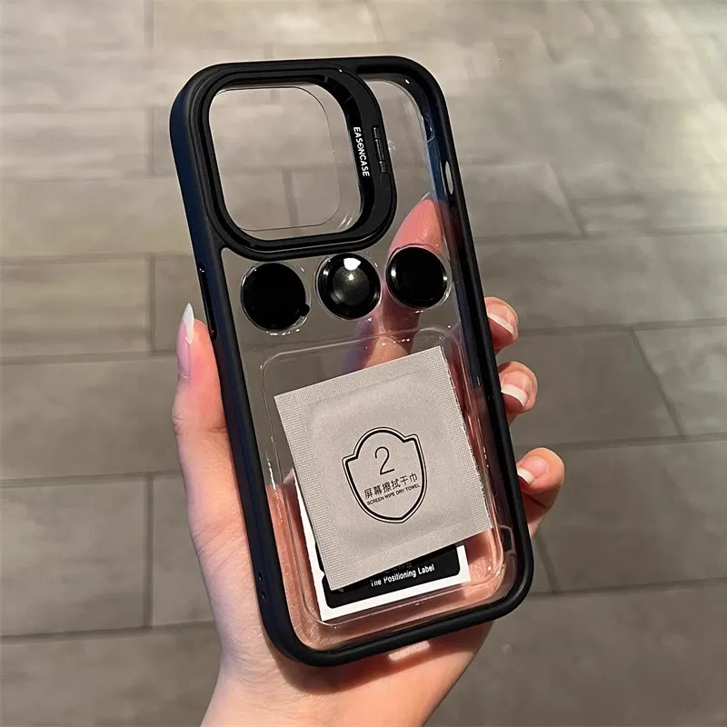Противоударный бампер чехол для телефона прозрачный металлический держатель для объектива чехол для iPhone 15 14 13 12 11 Pro Max с пленкой для объектива