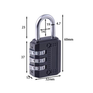 Cassaforte all'aperto 3 cifre in metallo combinazione lucchetto chiave sblocco con codice Password per zaino finestra serrature dell'armadio - Product Image 1