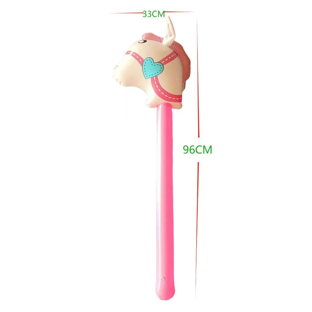 Bâton tête de cheval rose