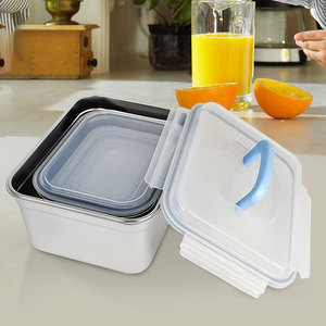 חדש בסגנון 304 נירוסטה תא אטום מזון מיכל Leakproof סיטונאי קופסות אוכל בנטו קופסא ארוחת הצהריים