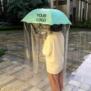 Hot Selling Windproof Transparent Umbrella With Full Body <strong>Cover</strong> - Custom Logo <strong>Rain</strong> Protection Gear for Outdoor Enthusiasts - Product Image 3
