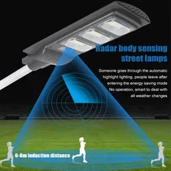 Proje kurulumu ABS açık karayolu yol aydınlatması Radar sensörleri Ip65 su geçirmez 90 Watt hepsi bir Led güneş sokak lambası - Product Image 2