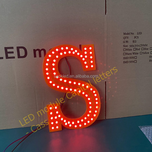 FOOD SHOP Capital Letters <strong>Led</strong> Sign Board 35cm, Ip67 Aluminum <strong>PCB</strong> Convex Lens RGB Color DC12V 30W 5050 <strong>Led</strong> Module - Product Image 4