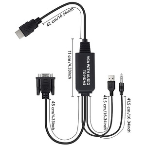 Cable adaptador VGA a HDMI con audio para conectar el ordenador portátil antiguo con una salida VGA a la nueva pantalla del monitor - Product Image 3