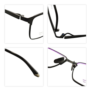 Мужская квадратная титановая оправа для очков - Product Image 5
