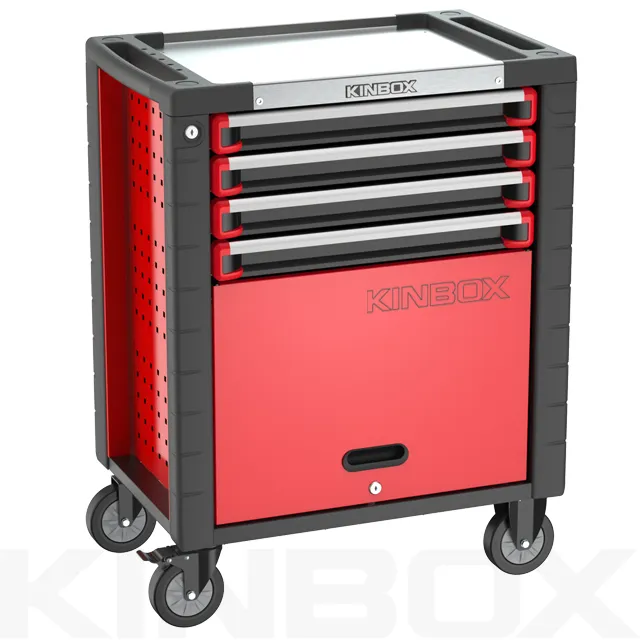 Ningbo Kinbox 4 Schublade Edelstahl Worktop Trolley Werkzeug Set für Auto Werkstatt