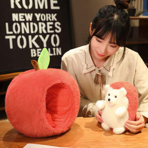 Peluş oyuncak fabrika toptan özel kirpi elma atmak yastık, eğlenceli oyuncak özel, bir elma ve bir kirpi birlikte sığabilecek - Product Image 5