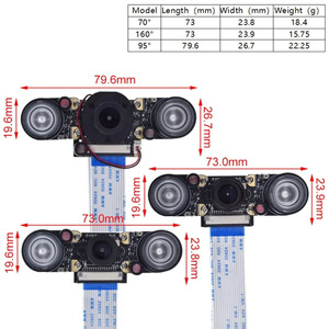 <strong>Raspberry</strong> <strong>Pi</strong> 4 Night Vision Fisheye <strong>Camera</strong> 5MP OV5647 70/95/160 Degree Focal Adjustable <strong>Camera</strong> For <strong>Raspberry</strong> <strong>Pi</strong> <strong>3</strong> Model B - Product Image 2
