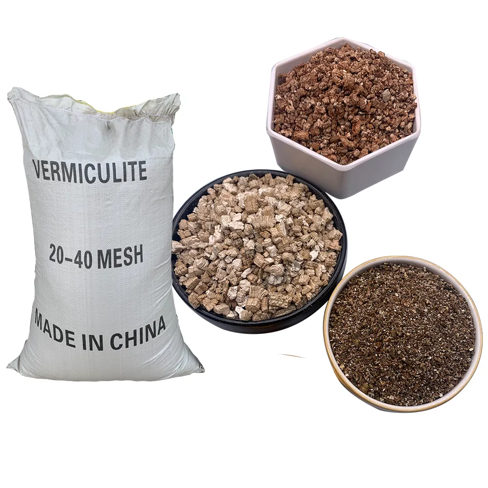 Fournisseurs chinois en gros vermiculite expansée bon marché pour le mélange de semis conservation de la chaleur et verrouillage de l'eau coupe de fleurs