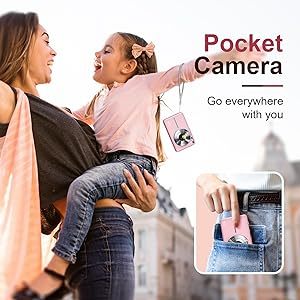 YYTech Portable Mini Rechargeable FHD 1080P Digital Point and Shoot <strong>Camera</strong> with LCD Screen 16X Zoom Anti Shake for Students - Product Image 4