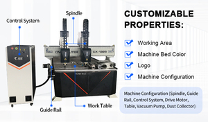 DSP controlado 2 husillos de talla de madera de CE máquina de doble cabeza enrutador cnc para trabajar la madera