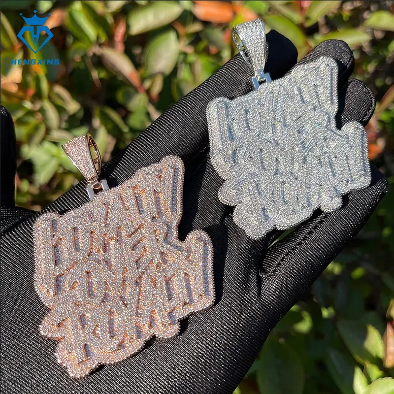 Новый Дизайн Профессиональные Ювелирные изделия из нержавеющей стали кулон новый дизайн Moissanite бриллианты письмо кулон