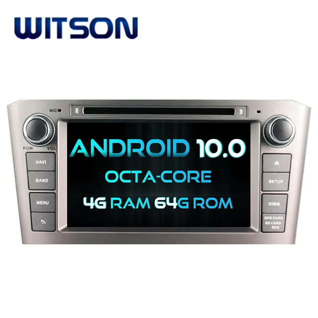 WITSON ANDROID 10 araç DVD oynatıcı GPS navigasyon TOYOTA AVENSIS 2005 2007 4G DDR3 1080P HD