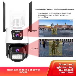 Dual Lens 4K Outdoor WiFi <strong>IP</strong> <strong>Camera</strong> 2-Screen Intelligent Monitor 2-Way <strong>Intercom</strong> Private Box Logo Silk Print CMOS Sensor Cloud - Product Image 4