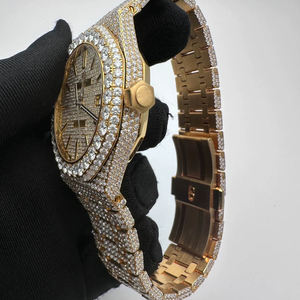 Vượt Qua Tester VVS Moissanite Xem Hip Hop Iced out Xem Cho Nam Giới Sang Trọng Tự Động Đồng Hồ Cơ Khí - Product Image 3