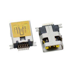 Phi-LIPS mini USB Type-A ขั้วต่อตัวเมียแบบ10Pin สำหรับฝาท้ายโทรศัพท์ USB แบบชุบทองเต็มขั้วต่อ - Product Image 1
