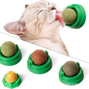 Automatische Plastik katze Kau spielzeug Spinning <span class=keywords><strong>Catnip</strong></span> Ball für Katzen & Hunde lecken Unterhaltung hilft beim Kauen Entspannen - Product Image 1
