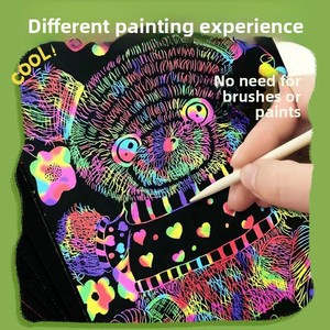 Bán buôn sáng tạo Scratch-off giấy nghệ thuật cho thấy tuyệt đẹp mảnh của nghệ thuật sau khi loại bỏ mực nghệ thuật cung cấp - Product Image 2