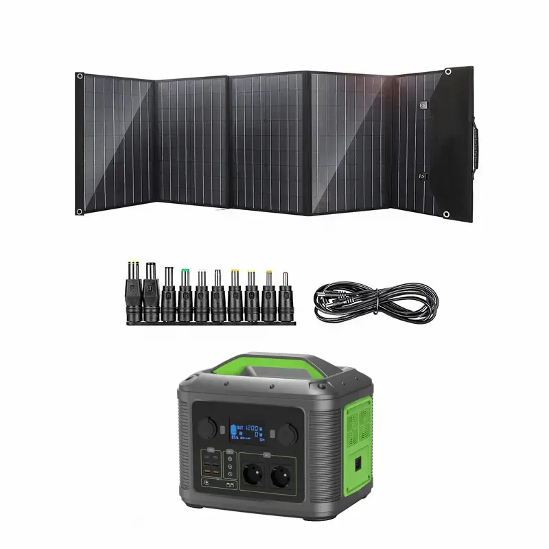 Solar generator 2000w 1000w 2kw portable solar power generator with solar panel 110v 220v solar generator portable power station