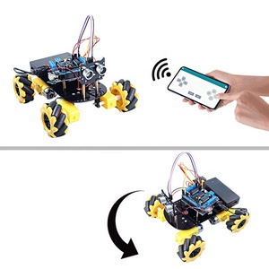 intelligentes fahrzeug-fahrgestell mechanum radstütze plattenerkennung diy-kit omnidirectional rad roboter 4wd-antrieb geeignet für arduino
