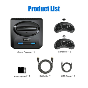 16 Bit Retro TV oyun konsolu MD2 Mini oyun kablosuz 2.4ghz - Product Image 2