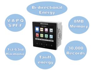 TFT display contatore di energia di ingresso analogico modbus monitor di dati logger
