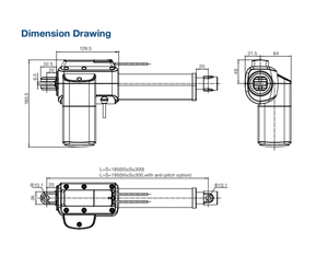 Attuatore Lineare Elettrico Regolabile JIECANG JC35L23 6000N 24v con Sensore Hall e Magnete Permanente per Sistema Letto Medico - Product Image 4