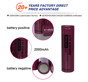 Lithium Li ion 18650 3.7V 1200mAh 1300mAh 2000 mAh 2600mAh 3000mAh Pin sạc di động cho đèn pha, đèn pin chói - Product Image 6