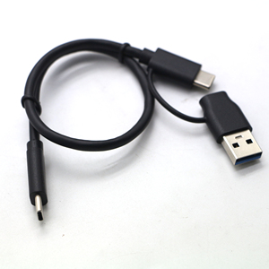 สายเคเบิลข้อมูลความเร็วสูง2อิน1สำหรับ USB3.0 USB A + Type C ตัวผู้ไปยังชนิด C ตัวผู้ - Product Image 4