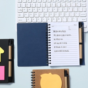 Bloc de notas con logotipo personalizado de Office con bolígrafo y notas adhesivas elegantes Notas adhesivas personalizadas Cuaderno de cubierta de papel - Product Image 4
