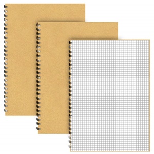 Cuadernos espiral personalizados A5 cuadrículas cuadriculadas, Diario cuadriculado, 5mm, cuadrículas cuadradas, 5,3x7,5 pulgadas, papel blanco, 3 paquetes - Product Image 1