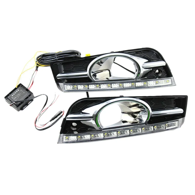For chevrolet cruze 2009 2010 2011 2012 2013 turn signal style Relay LED DRL daytime light light with fog lamp hole