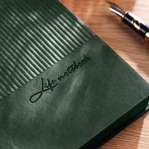 Cuaderno B5/A5 con logotipo en relieve al por mayor, cuaderno diario de cuero PU, Cuadernos para estudiantes con bordes de colores - Product Image 3