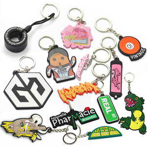 Bán buôn khuyến mại Quà Tặng tùy chỉnh Keyring vòng móc chìa khóa thiết kế logo <span class=keywords><strong>3D</strong></span>/2D cao su mềm PVC <span class=keywords><strong>Keychain</strong></span> tùy chỉnh - Product Image 1