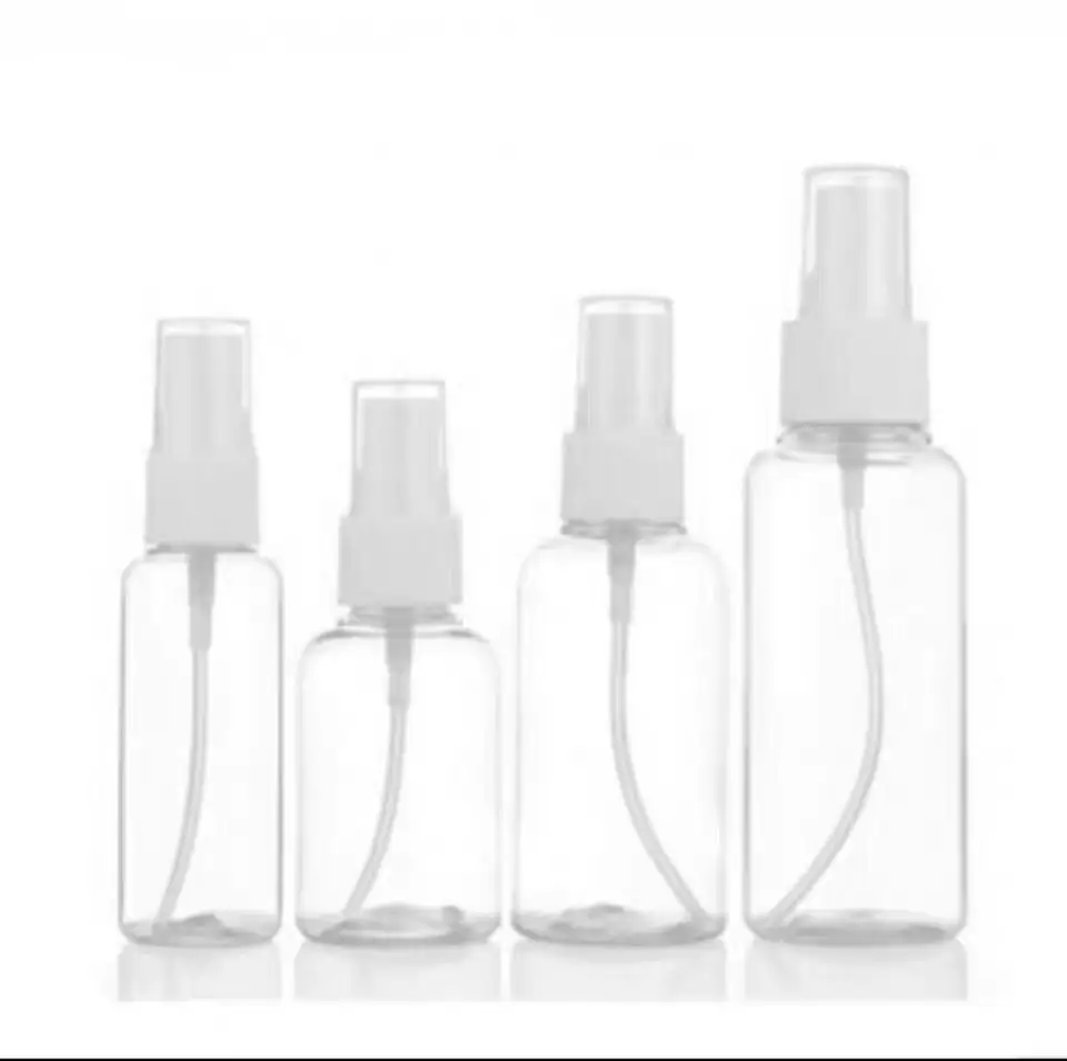 Wholesale manufacturers of custom clear alcohol packaging spray bottles portable small capacity packaging bottles